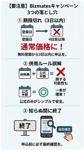 Bizmates ビズメイツ　キャンペーン　プロモーションコード