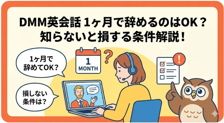 DMM英会話を1ヶ月だけで辞める