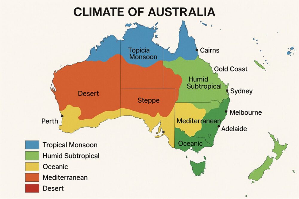 オーストラリア　気候区分