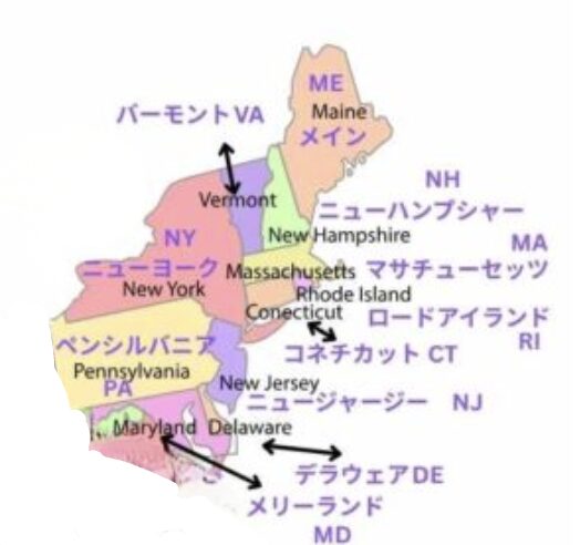 アメリカ州地図