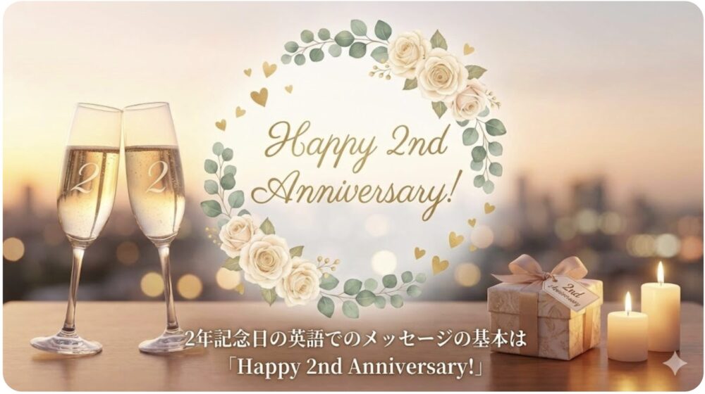 2年記念日 英語