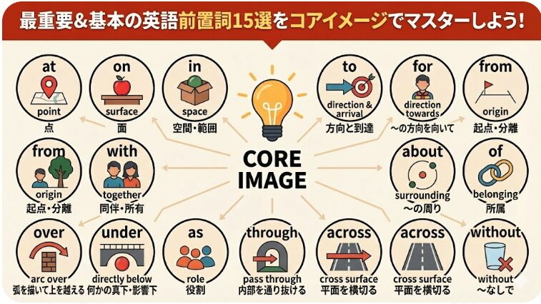 英語 前置詞一覧