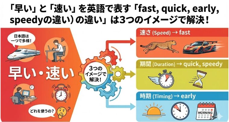 早い 速い 英語