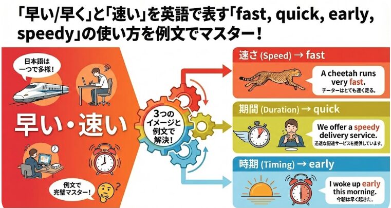 早い 速い 英語