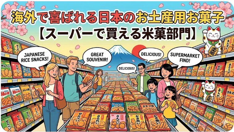 海外で喜ばれる日本のお土産用お菓子【スーパーで買える米菓部門】