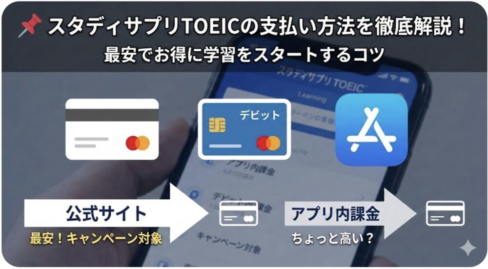 スタディサプリTOEIC　支払い方法