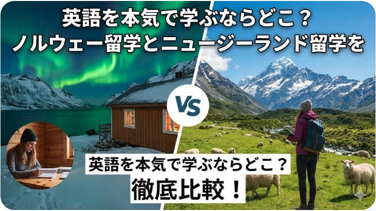 英語留学　ノルウェー　ニュージーランド